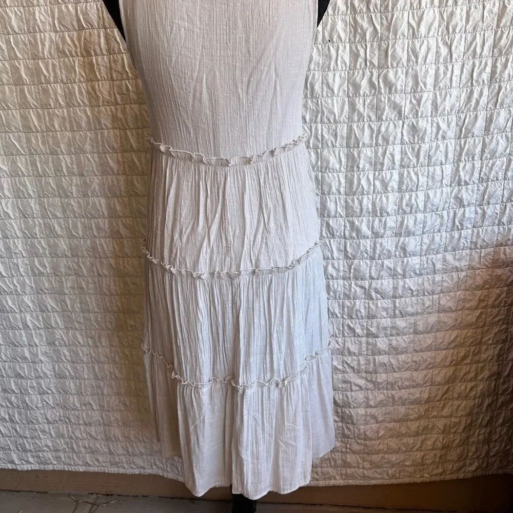 NAÏF lined tiered ivory rayon sundress - Picture 4 of 15
